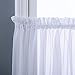 NICETOWN White Sheer Curtains Panels 84 Window Treatment Rod Pocket Sheer Voile Drapes/Yarn for Bedroom (One Pair, W55 x L84, White)