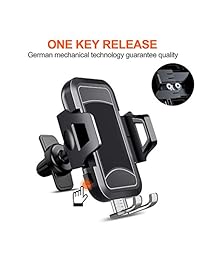 itaomi [German Tech Guarantee] Air Vent Car Phone Mount, Universial Smartphone Cell Phone Holder Compatible with iPhone Xs XS Max XR X 8 8+ 7 7+ SE 6s 6+ 6 5s 4 Samsung Galaxy S10 S9 S8 etc