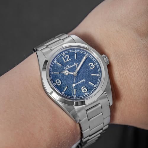 ADDIESDIVE 36 MM Mens Wrist Watch VH Quartz Sweep Second K1 Bubble Glass Luminous 100 M Waterproof Minimalist Unisex Watches