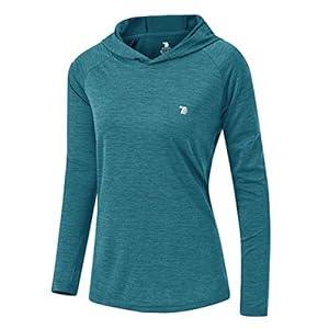 YSENTO Women’s Long Sleeve Running Hoodie Gym Sports Yoga Tops Shirts UPF 50+ with Thumb Hole