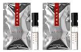 2 Prada Luna Rossa Sport Eau De Toilette for Men Sample Vial 1.5 Ml/0.05 Oz
