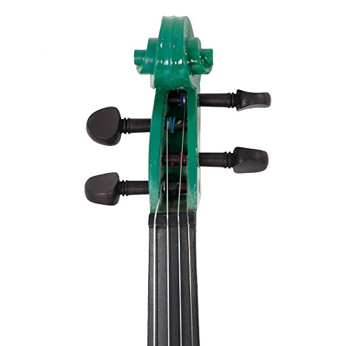 LAGRIMA 4/4 Beginner Kid Violin, Handcrafted Acoustic Violin Beginner Kit, Case, Bow and Rosin, Green