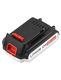 Munikind LBXR20 - Batería de repuesto para Decker y Black (20 V, 2,0 Ah)