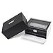 NEX 2 Tiers Watch Box Jewelry Storage Case, 12 Slot Watch Stand Organizer Christmas Holidays Gift for Men, Black