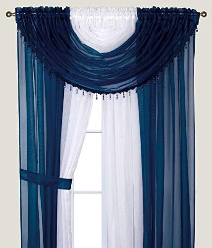 Amazon Com Sapphire Home Complete Window Sheer Curtain Panel Set