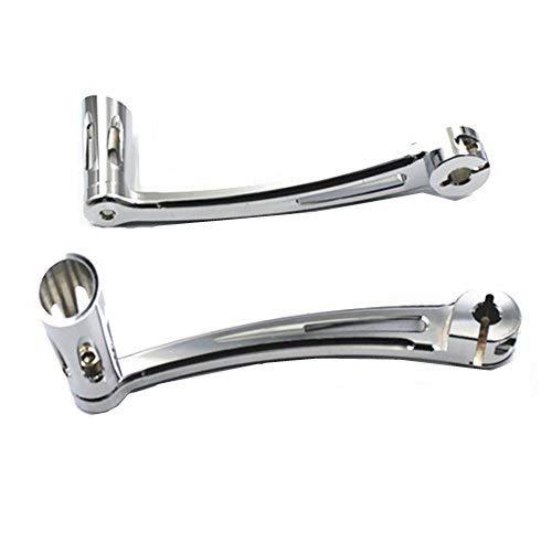 2X Chrome CNC Heel Toe Shift Lever W/Shifter Peg For Harley Electra Glide Fatboy Softail FLHR FLHX Motorcycle