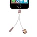 Lightning to 3.5mm Headphone Adapter, Superior Lightning to 3.5mm Audio Jack Adapter + Lightning Charging Port for iPhone 7, iPhone 7 Plus (Rose Gold)