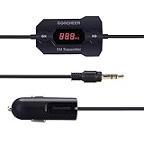 Coocheer Auto-scan Universal Car Wireless FM Transmitter, Hands free Calling Car Kit with USB Car Charger for Smartphones IPhone Samsung Home/Car Audio Stereo System