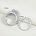 Wuziwen 4Ct Halo Engagement Rings Wedding Set for Women Sterling Silver Cross Cut AAA Cz Size 5-12