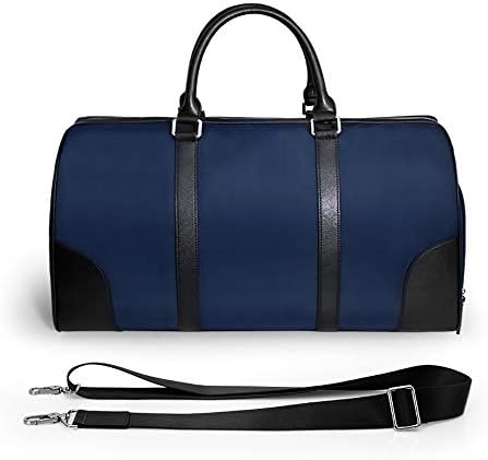 荷物袋 男性のための靴のコンパートメントと女性スポーツ旅行ザ・ウィークエンダーダッフルバッグとゴルフの服バッグナイロンジムバッグ フィットネスバッグ (Color : Blue, Size : 51.5×27 x26.5cm)