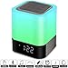 Alarm Clocks for Bedrooms, Hetyre Wireless Bluetooth Speaker with Night Light Bedside Lamp, 4000mAh Portable MP3 Player, Support TF and SD Card, Best for Kids Party