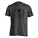 Dion Wear Mens Graphic T-Shirts - Spartan Warrior Short Sleeve T-Shirt, Charcoal, Large