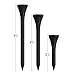 IZZO Golf Wood Golf Tees, 1.75 Inch, Black (Pack of 200)