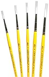 Loew-Cornell White Nylon Gold Grip Brush Set of 5
