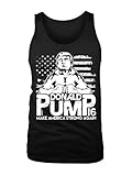 LOGOPOP Mens Donald Pump Tank Top Large Black