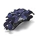 Meilliwish Flower Fabrics Ponytail Holder Banana Hair Clip 1 PCS(H29)(Dark Blue)