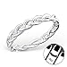 Pro Jewelry 925 Sterling Silver Braided Above Knuckle Ring Mid Finger Top 6665