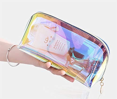 BUBM Makeup Makeup Makeup Brush Pouch, Cosmetics, Storage, Waterproof Transparent Mesh, For Beach Side Travel, Business Trips, (LARGE)