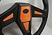 Decal Concepts Orange Carbon Fiber Steering Wheel Inlay Decal Kit - Fits Polaris RZR 1000