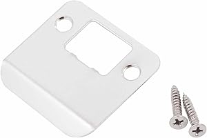 Round Corner Extended Lip Strike Plate, 2-1/4" x 1-1/2", (2" Overall Length), Polished Chrome by Stone Harbor Hardware