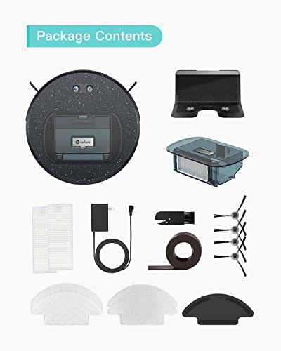Robot Vacuum Cleaner, Lefant Robot Vacuum and Mop, Upgrape Super Thin 2.7inch with 600ml Dust Bin, 200 Mins Runtime, Tangle-Free, Quiet, Ideal for Pet Hair, Carpets, Floor Care, Commercial Indoor, F1