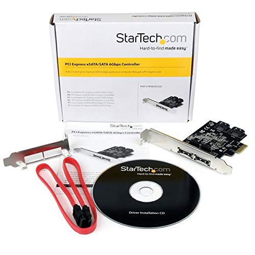 StarTech.com Tarjeta Controladora eSATA PCI Express SATA 6 Gbps de 2 Puertos - Tarjeta PCIe SATA III de Doble Puerto - 2 Int/2 Ext - SATA III 6Gbps (PEXESAT322I) StarTech.com Tarjeta Controladora eSATA PCI Express SATA 6 Gbps de 2 Puertos - Tarjeta PCIe SATA III de Doble Puerto - 2 Int/2 Ext - SATA III 6Gbps (PEXESAT322I)