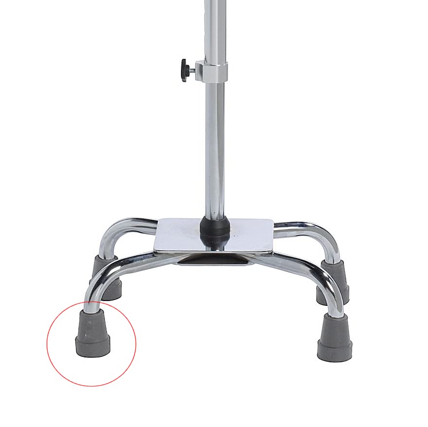 Lifeswonderful - QTY: 4x 16mm (5/8") Small Grey Replacement Rubber Ferrules Ends Tips for Quadruped Quad Walker Canes