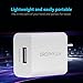 UROPHYLLA Wall Charger, USB Wall Charger, 12W 2.4A Mini Portable USB Wall Charger for iOS X 8 7 6S/Plus 5S/5, Android Galaxy S8 7 Edge, LG, HTC, Huawei, Moto, Kindle and More - White[3 Pack]
