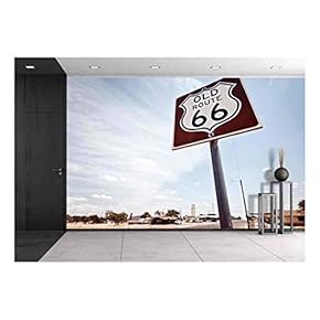 Route 66 Sign - Removable Wall Mural | Self-Adhesive Large Wallpaper - 66x96 inches