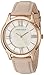 Anne Klein Women's AK/1010RGLP Premium Crystal Accented Rose Gold-Tone Watch with Leather Band