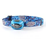 Modoking Hands Free Headlight with Red Lights for Reading, Camping, Running, Fishing and Climbing. Lightweight and Comfortable LED Headlamp, 3 AAA Batteries Included (blue)