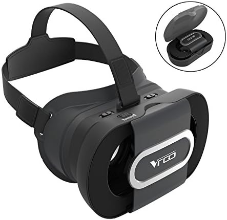 Foldable Portable 3D VR Glasses, Adjustable Virtual Reality VR Headset - Black