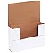 Aviditi White Easy-Fold Mailing Boxes, 9 5/8 x 6 5/8 x 2 1/2 Inches, Pack of 50, Crush-Proof, for Shipping, Mailing and Storing