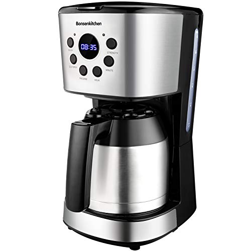 Bonsenkitchen Programmable Coffee Maker 10 Cup, Compact Coffee Machine