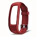MoreFit Touch Band, Adjustable Replacement Strap for MoreFit Touch Smart Wristbands (Red)