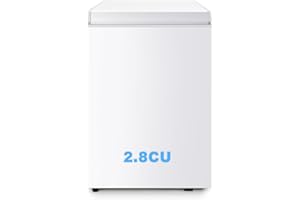 Stopsad 2.8 Cu.Ft Chest Freezer, Deep Freezer Holds Up to 78L, Small Freezer with Adjustable 7 Thermostat & Removable Basket, Freestanding Mini Freezer with Top Door for Home/Apartment/Garage, White