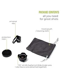 Juego de lentes para cámara de teléfono, 5 en 1, universal, para iPhone, Samsung, Smartphones y Tablets, zoom 2X, 198 ojo de pez, ángulo ancho 0,63X, macro 15X, lente de filtro CPL para teléfonos móviles