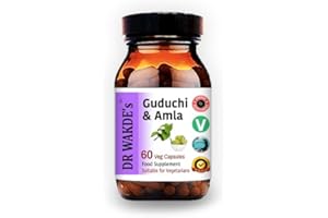 DR WAKDE'S Guduchi & Amla Capsules (60 Veg Caps, Immunity Support, Natural Anti-oxidants, Ayurvedic Supplement, Vegan, Herbal, All Natural, Made in UK)