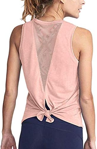 Makulas Women Sleeveless Tops Yoga Workout Tank Tops Camis Shirt Womens Open Back Sports Vests T-Shirt Activewear Blouses