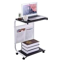 Hisoul U-Shaped Computer Desk - 18×13 inch Removable Small Simple Coffee Table - Movable Computer Table for Living Room, Bedroom, Sofa - Shipped from US (♥ Black)