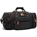 Kenox Oversized Canvas Travel Tote Luggage Weekend Duffel Bag (Black)