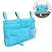 Pinji 8 Pockets Bedside Storage Bag Caddy Hanging Organizer Pockets for Headboards, Bed Rails, Dorm Rooms,Bunk Beds, Hospital Beds Blue