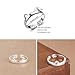 S&E Cat Ring Girls Women's Sterling Silver Rings Simple Cute Cat Design Opening Finger Ring (Dragon Cat)