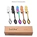 Mermaid Coffee Spoon Stainless Steel Hanging Spoon Set - 18/10 Cute Teaspoon Sugar Spoon Ice Cream Desert Spoon Hanging Spoons Cup Soup Multi-functional Kitchen Tools Set (Pack of 5)