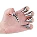 Bewish 10pcs Goth Punk Rock Claw Talon Long Nail Finger Tip Retro Spike Rings Nail Art Decoration