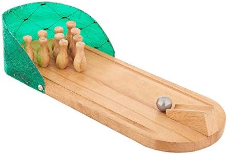 Wooden Mini Bowling Game Set with Lane: Best Interactive Tabletop Bowling Game for Kids and Adults A Perfect Gift for Him or Her, Kids, Children, Girl, Boy