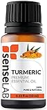 Turmeric Essential Oil by SenseLAB – 100% Pure, Natural, Organic and Highly Concentrated; Therapeutic Grade Oil 0.33 fl oz (10ml)