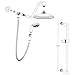 7 Brushed Nickel Rain Shower System with Valve and Trim