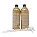 Bundle -4 items : Redken All Soft Shampoo and Conditioner Set, 33.8 Oz 1 Liter & Liter Pumps (2)