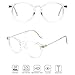 Happy Store CN88 Fashion Keyhole Metal Temple Oval Horn Rimmed Clear Lens Glasses,Transparent